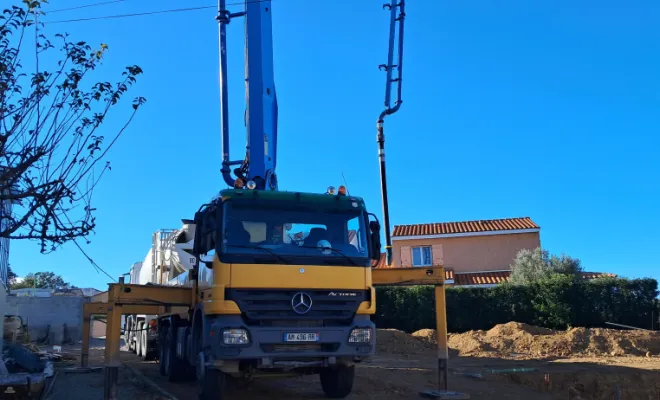 Décaissement plateforme et fondations maison Fourques, Pollestres, Eric Terrassement VRD