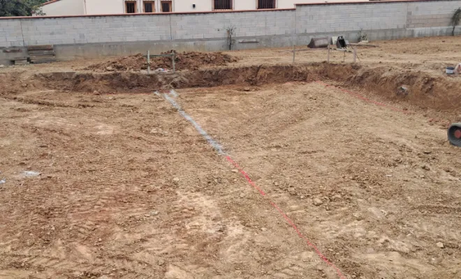 début des fondations